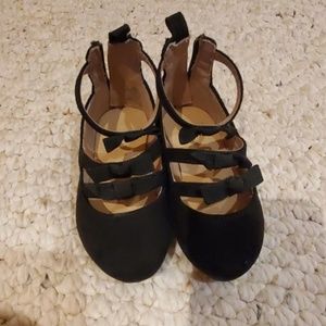 Black suede shoes toddler size 5